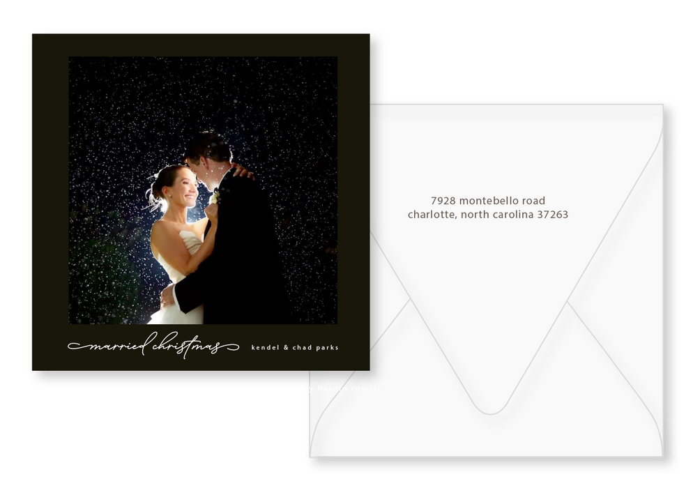simplicity square holiday card (color options)