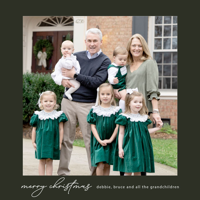 simplicity square holiday card (color options)