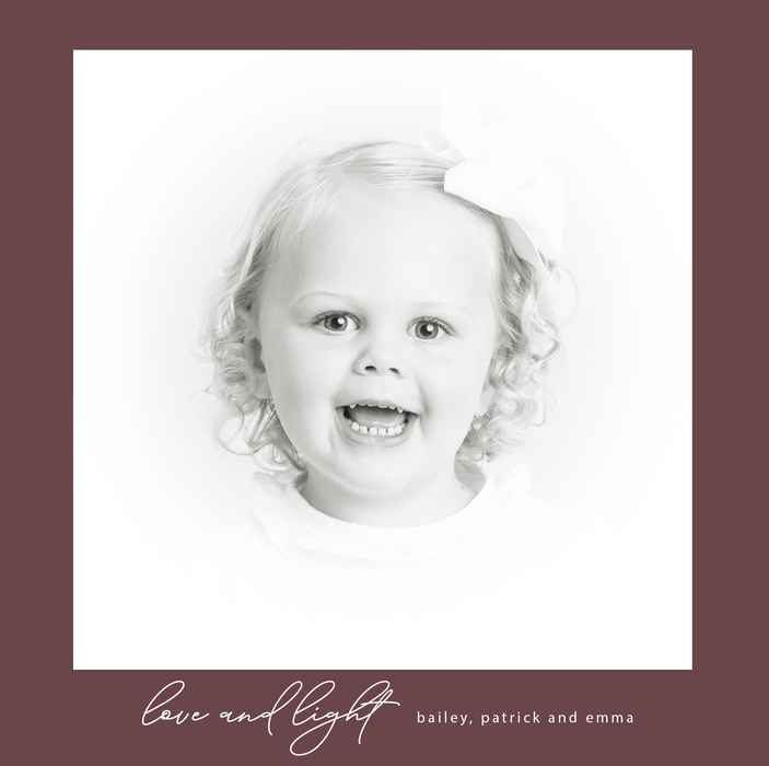 simplicity square holiday card (color options)