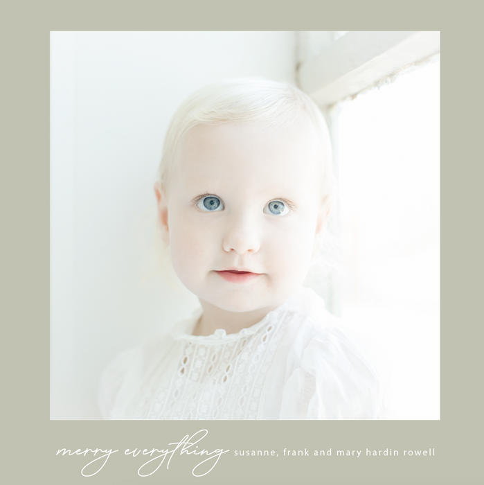simplicity square holiday card (color options)