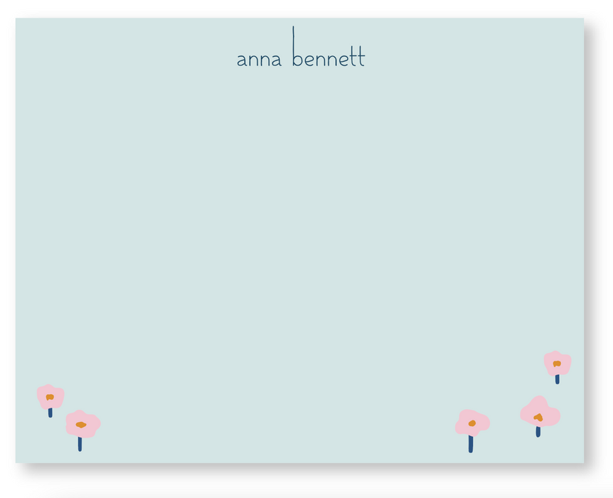 abstract flowers stationery