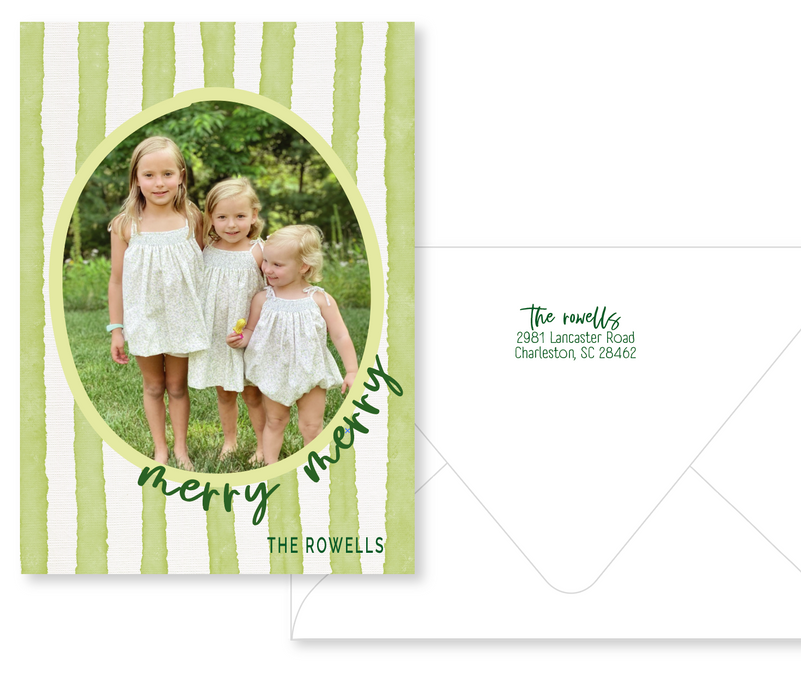 whimsy holiday card (color options available)